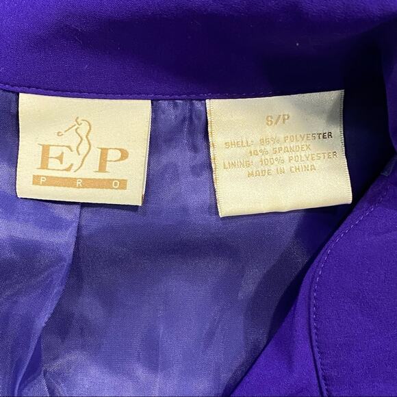 Women's EP Pro S Ruffled Trim Purple Golf Activewear Zip Front Vest MINT COND. - Picture 7 of 9